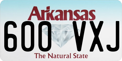 AR license plate 600VXJ