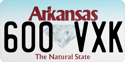 AR license plate 600VXK