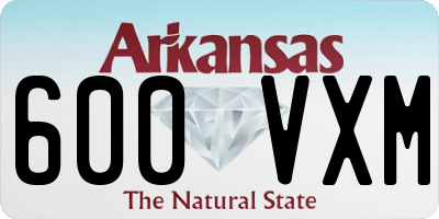 AR license plate 600VXM