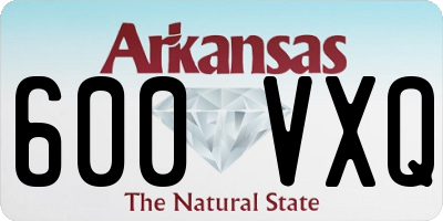 AR license plate 600VXQ