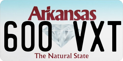 AR license plate 600VXT