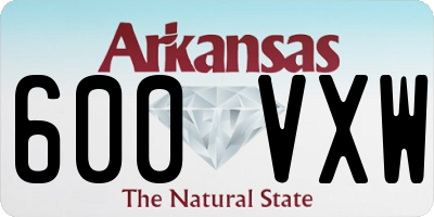 AR license plate 600VXW