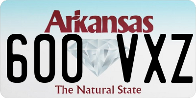 AR license plate 600VXZ