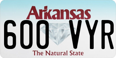 AR license plate 600VYR