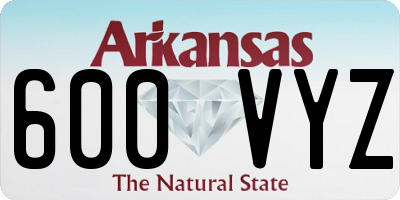 AR license plate 600VYZ