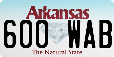 AR license plate 600WAB