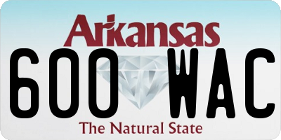 AR license plate 600WAC