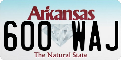 AR license plate 600WAJ