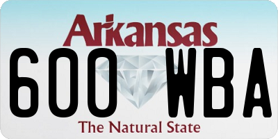 AR license plate 600WBA