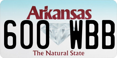 AR license plate 600WBB