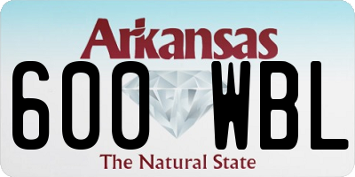 AR license plate 600WBL