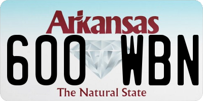 AR license plate 600WBN