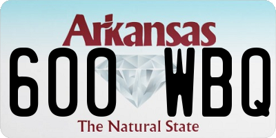 AR license plate 600WBQ