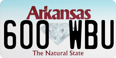 AR license plate 600WBU