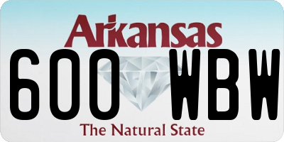 AR license plate 600WBW