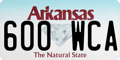 AR license plate 600WCA