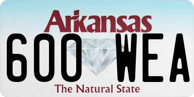 AR license plate 600WEA