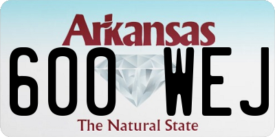 AR license plate 600WEJ