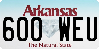 AR license plate 600WEU