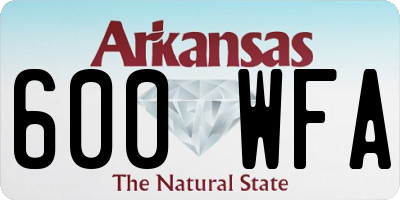 AR license plate 600WFA