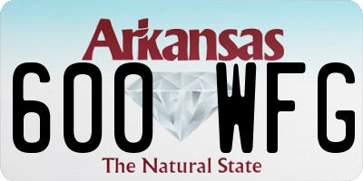 AR license plate 600WFG
