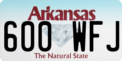 AR license plate 600WFJ