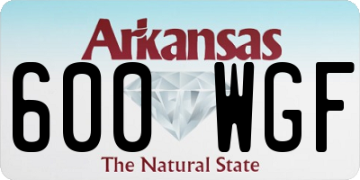 AR license plate 600WGF