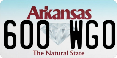AR license plate 600WGO