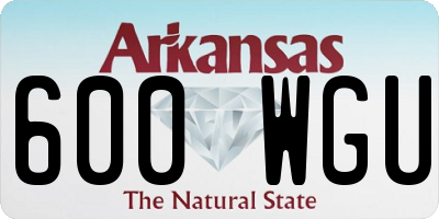 AR license plate 600WGU