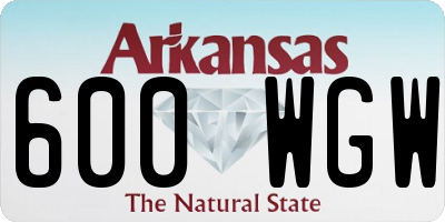 AR license plate 600WGW