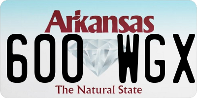 AR license plate 600WGX