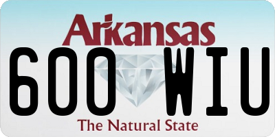 AR license plate 600WIU