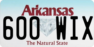 AR license plate 600WIX