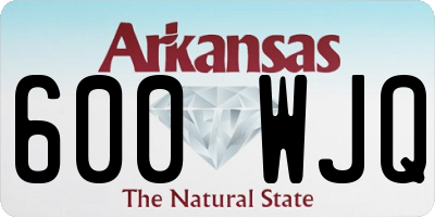 AR license plate 600WJQ