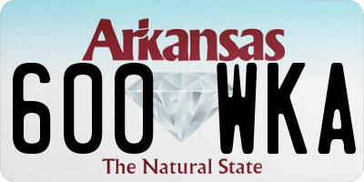 AR license plate 600WKA