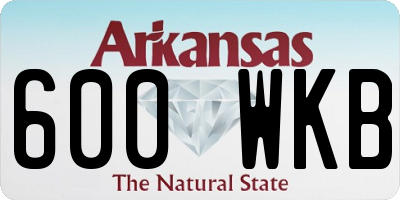 AR license plate 600WKB