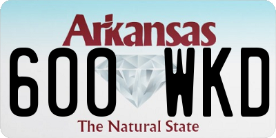 AR license plate 600WKD