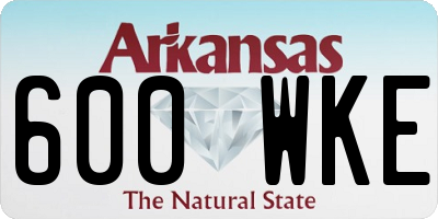 AR license plate 600WKE