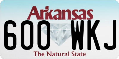 AR license plate 600WKJ