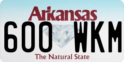 AR license plate 600WKM