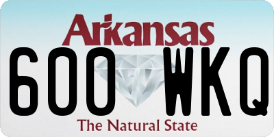 AR license plate 600WKQ