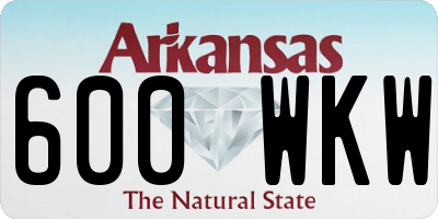 AR license plate 600WKW