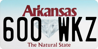 AR license plate 600WKZ