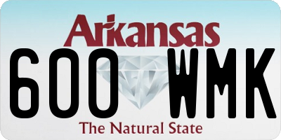 AR license plate 600WMK