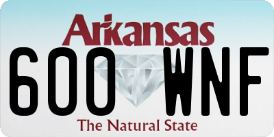 AR license plate 600WNF