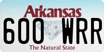 AR license plate 600WRR
