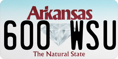 AR license plate 600WSU