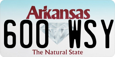 AR license plate 600WSY