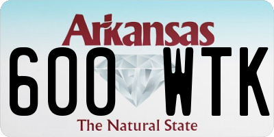 AR license plate 600WTK