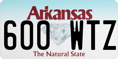 AR license plate 600WTZ